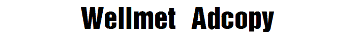 Wellmet Adcopy font